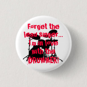 Badge Rond 2,50 Cm amour de batteur