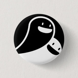 Badge Rond 2,50 Cm amour de fantôme