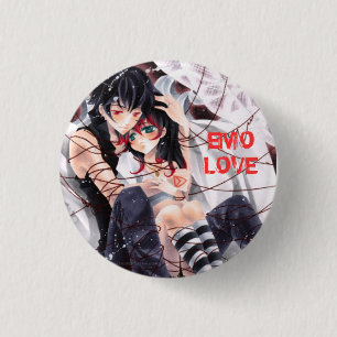 Badge Rond 2,50 Cm Amour d'Emo