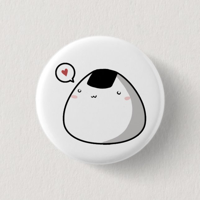 Badge Rond 2,50 Cm Amour d'Onigiri (Devant)