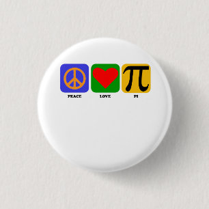 Badge Rond 2,50 Cm Amour pi de paix