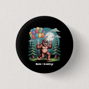 Badge Rond 2,50 Cm Amusant Bigfoot fête d'anniversaire Bash Balloons
