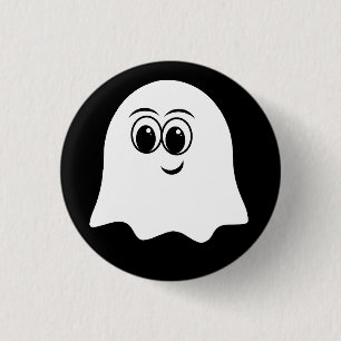 Badge Rond 2,50 Cm Amusant émoji fantôme !