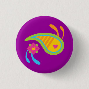 Badge Rond 2,50 Cm Amusement de Paisley