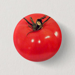 Badge Rond 2,50 Cm Amusement rouge rouge de tomate