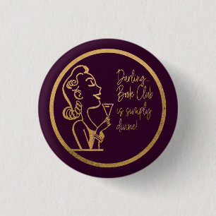 Badge Rond 2,50 Cm Amusement vintage de club de lecture simplement