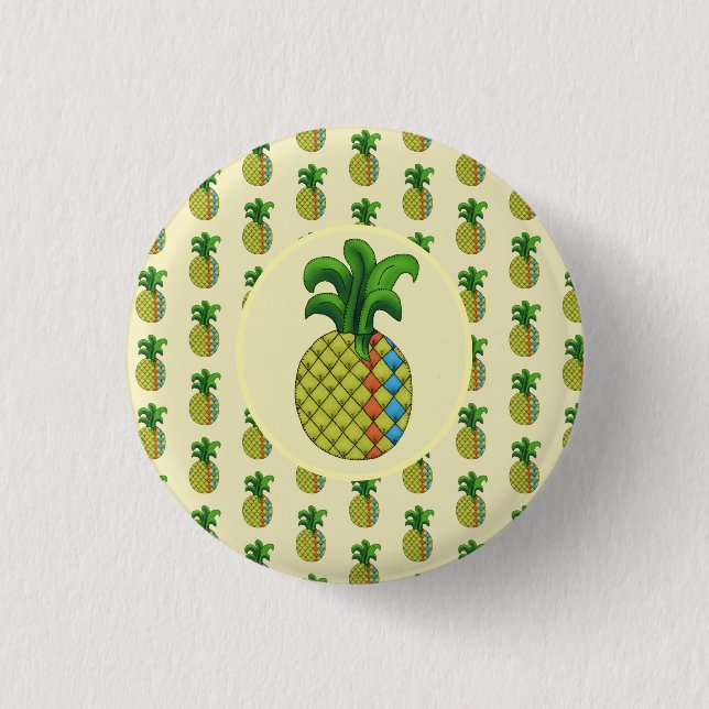 Badge Rond 2,50 Cm Ananas (Devant)