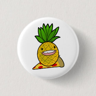 Badge Rond 2,50 Cm Ananas Drôle Sur Pizza Pin