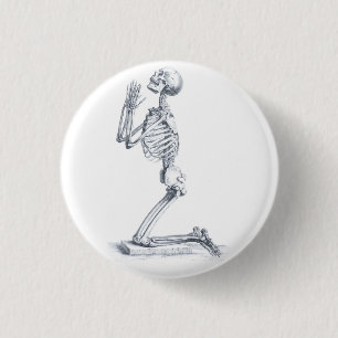 Badge Rond 2,50 Cm Anatomie du bouton d'os