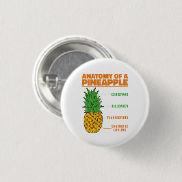 Badge Rond 2,50 Cm Anatomie D'Un Ananas Amateurs Vacances Cool De Fam