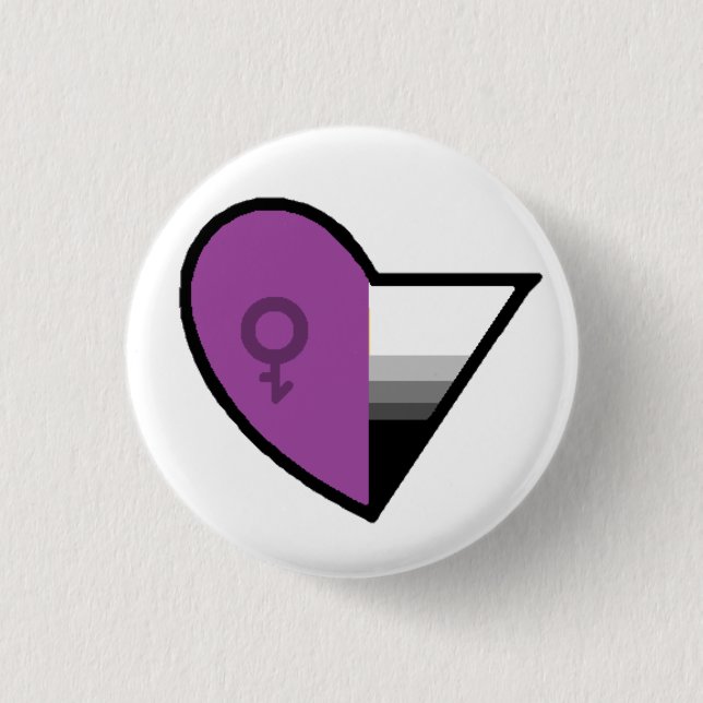 Badge Rond 2,50 Cm Androgynoromantic Demisexual (Devant)