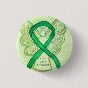 Badge Rond 2,50 Cm Ange de sensibilisation à la paralysie cérébrale R