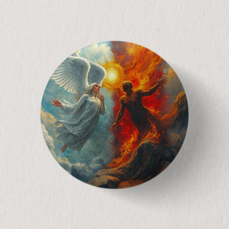 BADGE ROND 2,50 CM ANGEL AND DEVIL