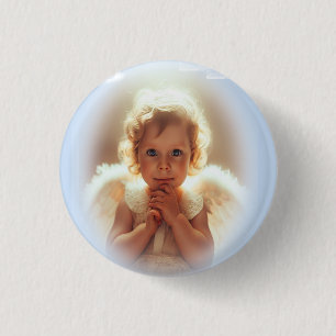Badge Rond 2,50 Cm Anges Bébés