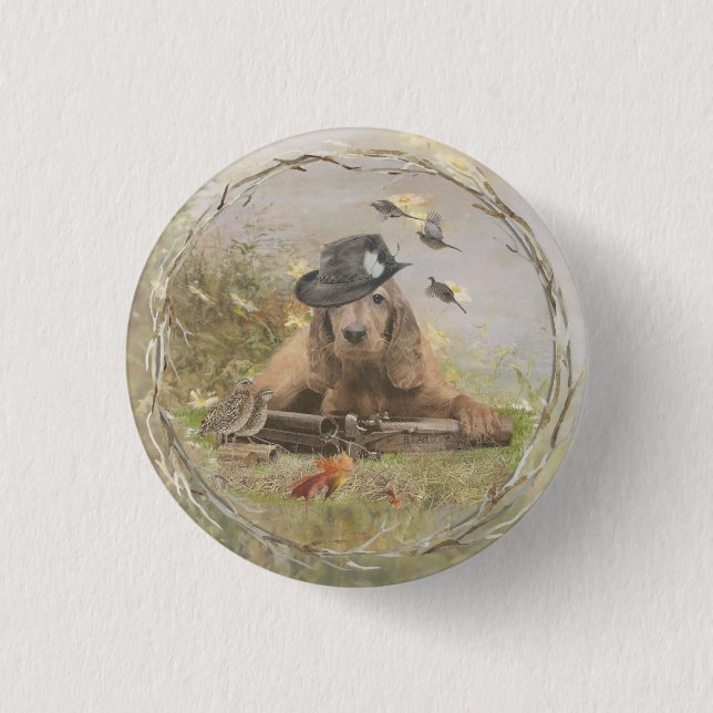 Badge Rond 2,50 Cm Anglais Cocker Spaniel   (Devant)