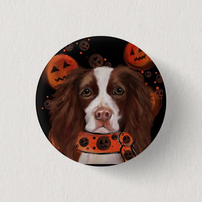 Badge Rond 2,50 Cm Anglais Springer Spaniel (Devant)