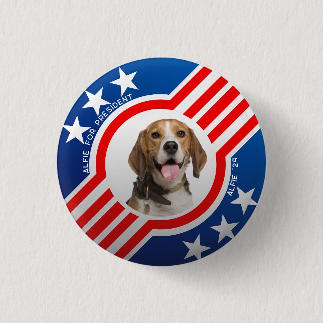 Badge Rond 2,50 Cm Animaux de compagnie pour les élections présidenti (Devant)
