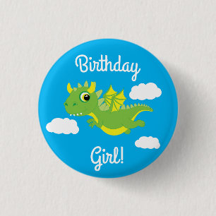Badge Rond 2,50 Cm Anniversaire de l'enfant mignon dragon