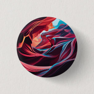 Badge Rond 2,50 Cm Antelope Canyon Abstrait Arizona