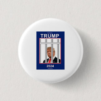 Badge Rond 2,50 Cm Anti Donald Trump 2024 Prison