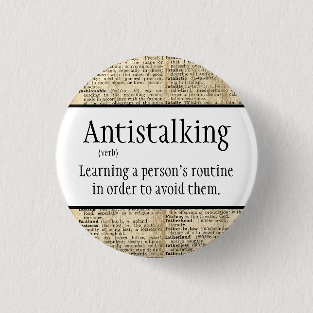 Badge Rond 2,50 Cm Anti-harcèlement, drôle, (Devant)