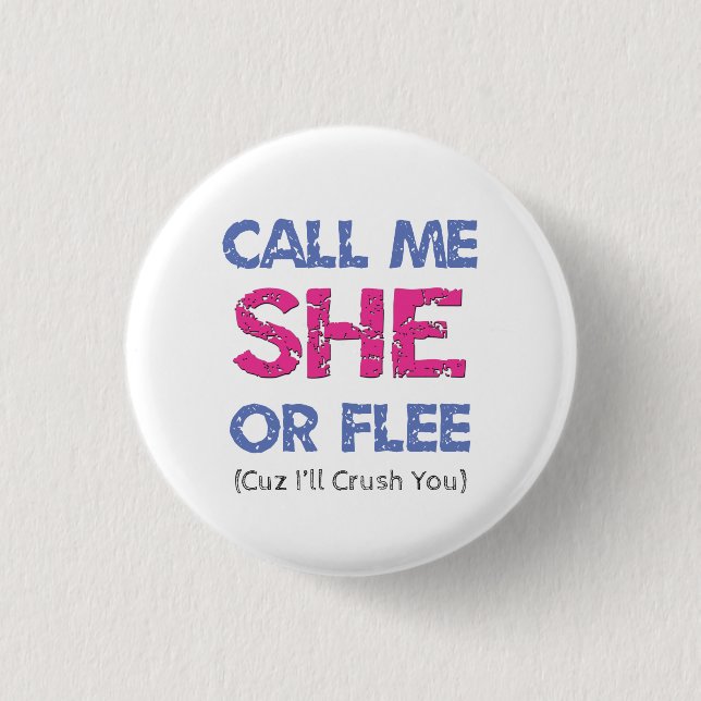 Badge Rond 2,50 Cm Appelez-moi lui (Devant)