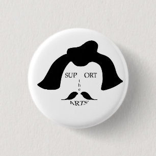 Badge Rond 2,50 Cm Appui surréaliste le bouton d'arts