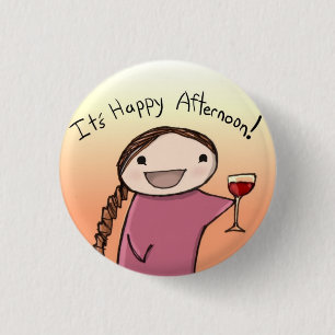 Badge Rond 2,50 Cm après-midi heureux