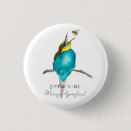 Badge Rond 2,50 Cm Aquarelle (Abeille européenne)