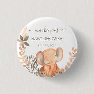 Badge Rond 2,50 Cm Aquarelle Elephant Boho Safari