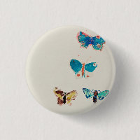 Aquarelle papillons bleus vintages. Odilon Redon