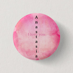 Badge Rond 2,50 Cm Aquarelle rose Extraordinaire