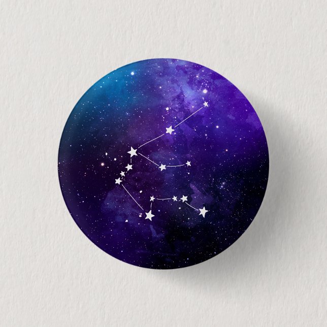 Badge Rond 2,50 Cm Aquarius Constellation Zodiac (Devant)