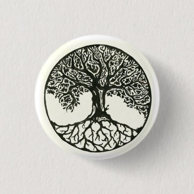 Badge Rond 2,50 Cm Arbre De Vie (Devant)