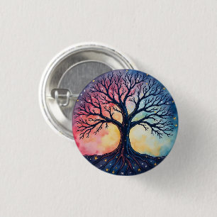 BADGE ROND 2,50 CM ARBRE DE VIE