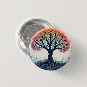 BADGE ROND 2,50 CM ARBRE DE VIE