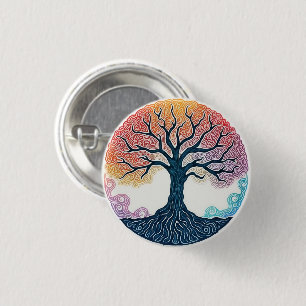 BADGE ROND 2,50 CM ARBRE DE VIE