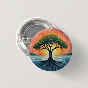 BADGE ROND 2,50 CM ARBRE DE VIE
