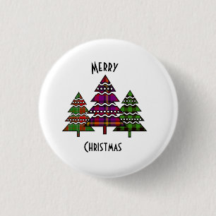 Badge Rond 2,50 Cm Arbres de Noël
