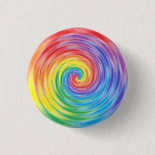 Badge Rond 2,50 Cm Arc-en-ciel de rotation