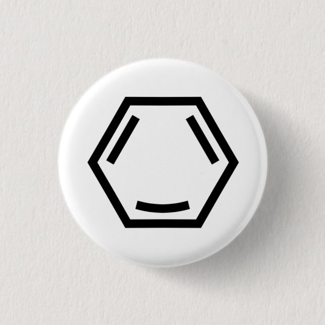 Badge Rond 2,50 Cm Arène heureux (simple, noir) (Devant)