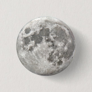 Badge Rond 2,50 Cm Argent Lune ronde