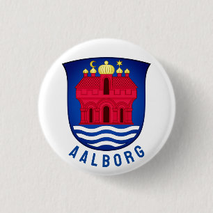 Badge Rond 2,50 Cm Armoiries d'Aalborg - DANEMARK