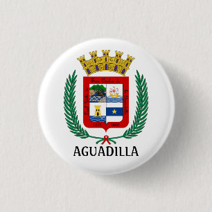 Badge Rond 2,50 Cm Armoiries d'Aguadilla, Porto Rico