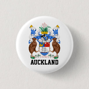 Badge Rond 2,50 Cm Armoiries d'Auckland (Nouvelle-Zélande)