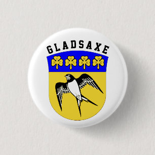 Badge Rond 2,50 Cm Armoiries de Gladsaxe, Danemark