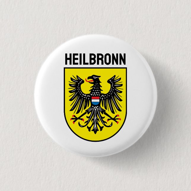 Badge Rond 2,50 Cm Armoiries de Heilbronn, Allemagne (Devant)