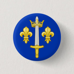 Badge Rond 2,50 Cm Armoiries de Jeanne d'Arc