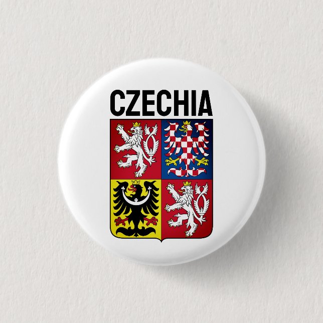 Badge Rond 2,50 Cm Armoiries de la République tchèque (Devant)