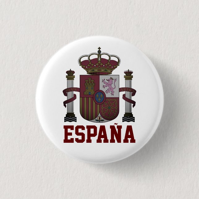Badge Rond 2,50 Cm Armoiries de l'ESPAGNE (Devant)